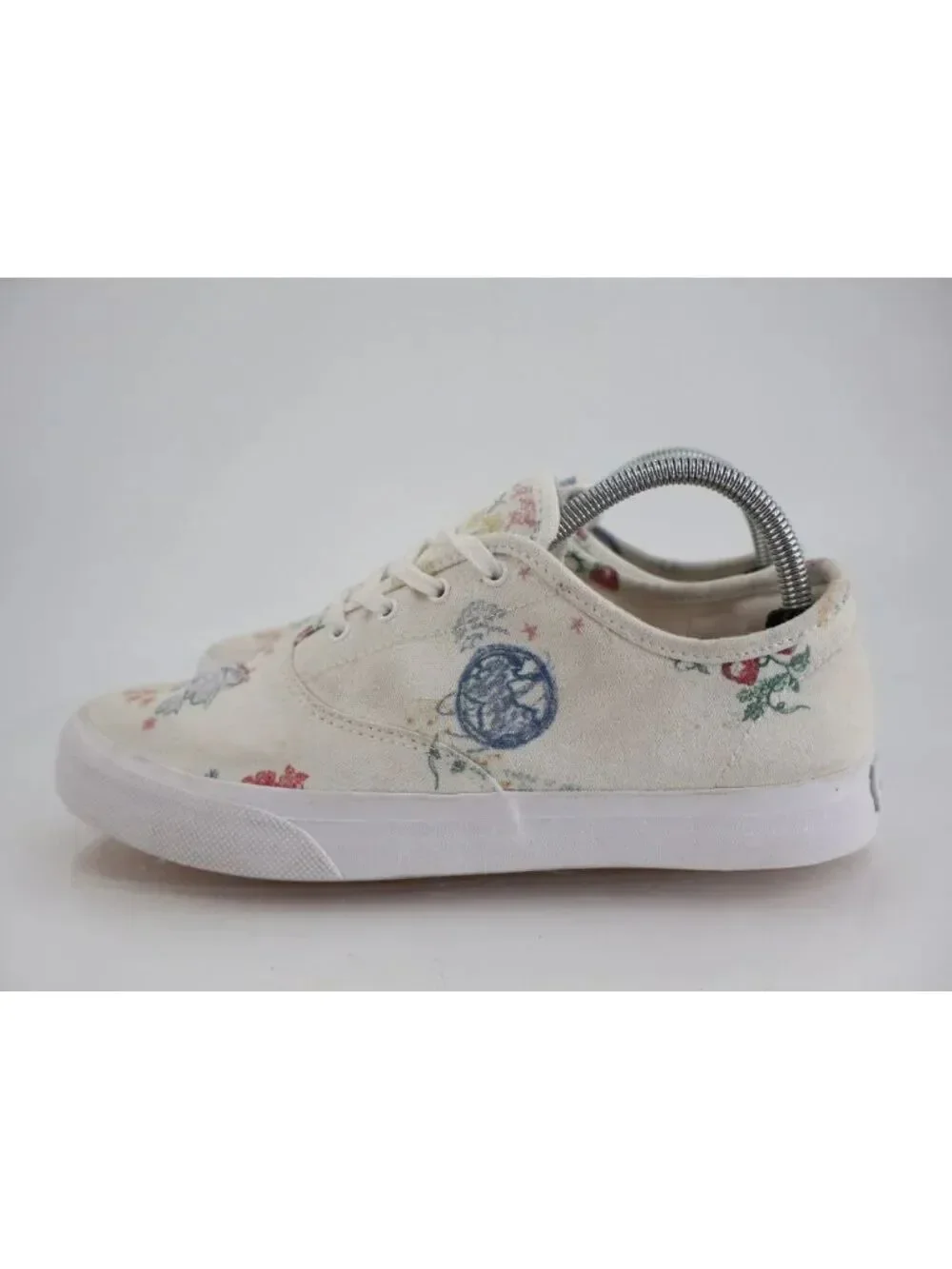 Reformation Hazel Canvas Sneakers Women’s Floral Embroidered Low Top Shoes Sz 10